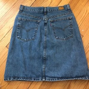 Levi’s red tag denim skirt